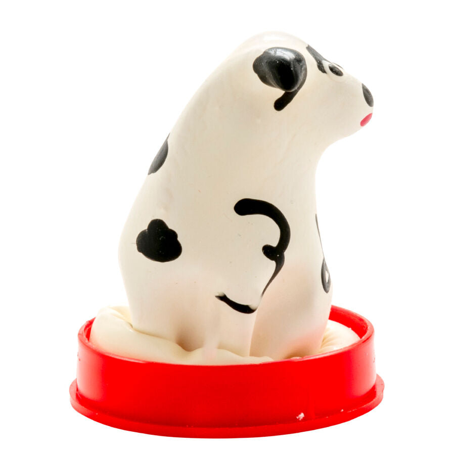Handmålad novitetskondom med Dalmatisk hund-design