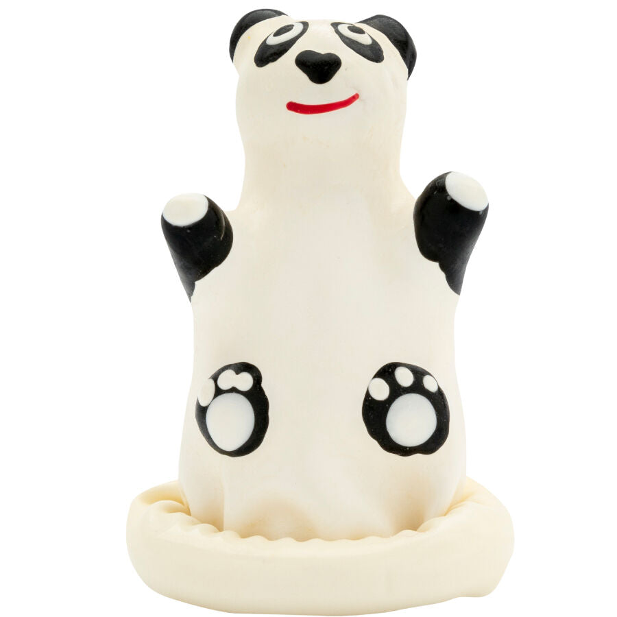 Handmålade kondomer med panda motiv