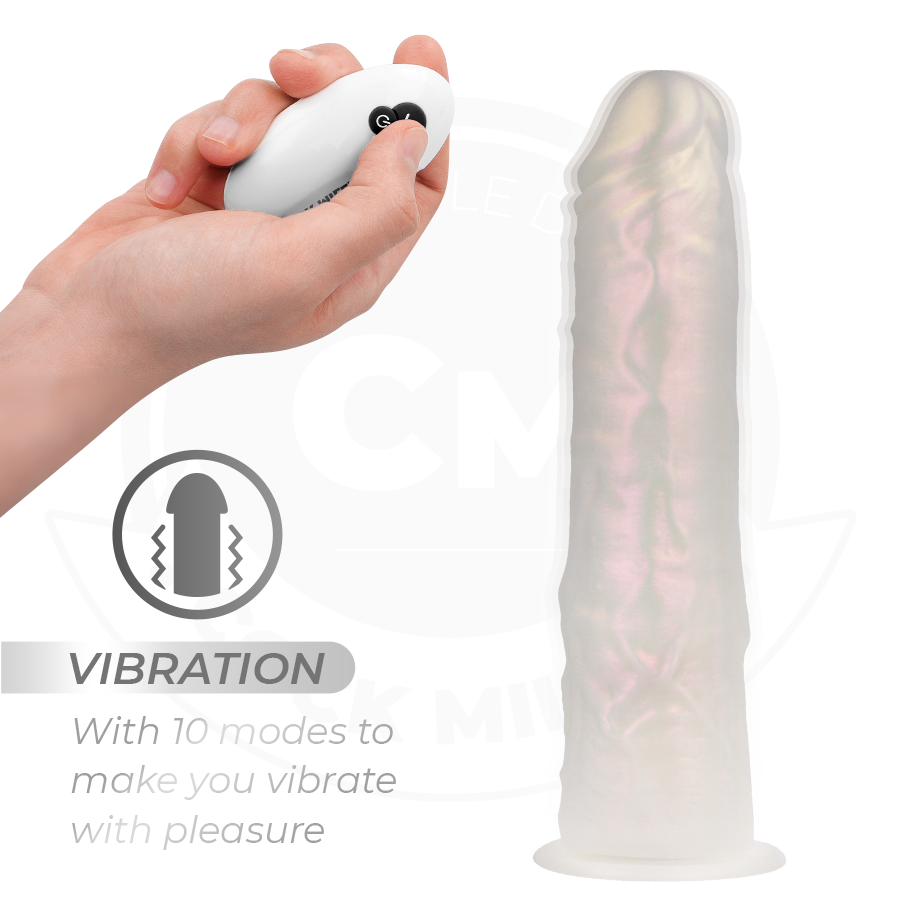 COCK MILLER dildo med sugkopp, ljus och vibration 20,5 cm
