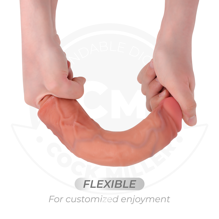 Realistisk dildo med sugkopp och fjärrkontroll, 21,5 cm