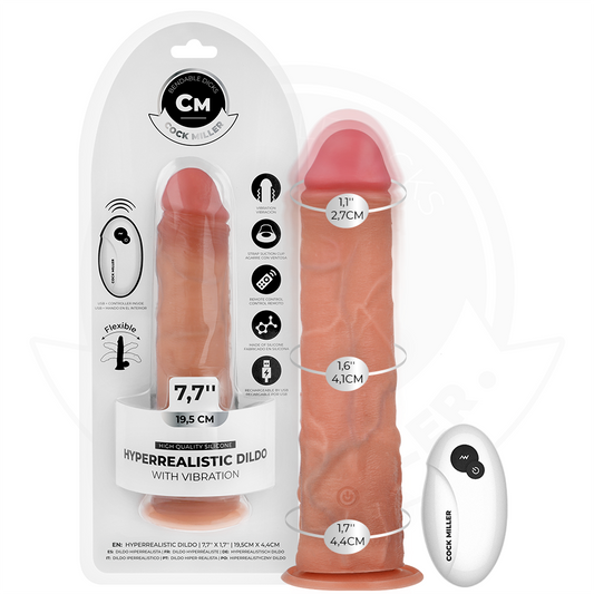 COCK MILLER realistisk dildo med sugkopp och fjärrkontroll 19,5 cm