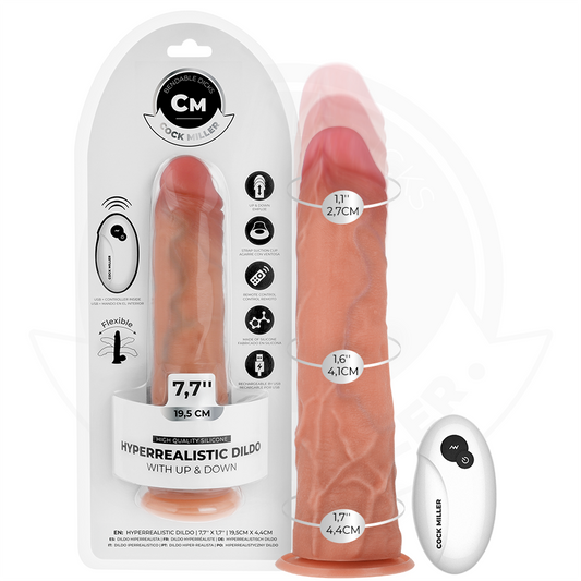 COCK MILLER hyper-realistisk dildo med sugkopp och fjärrkontroll 19,5 cm