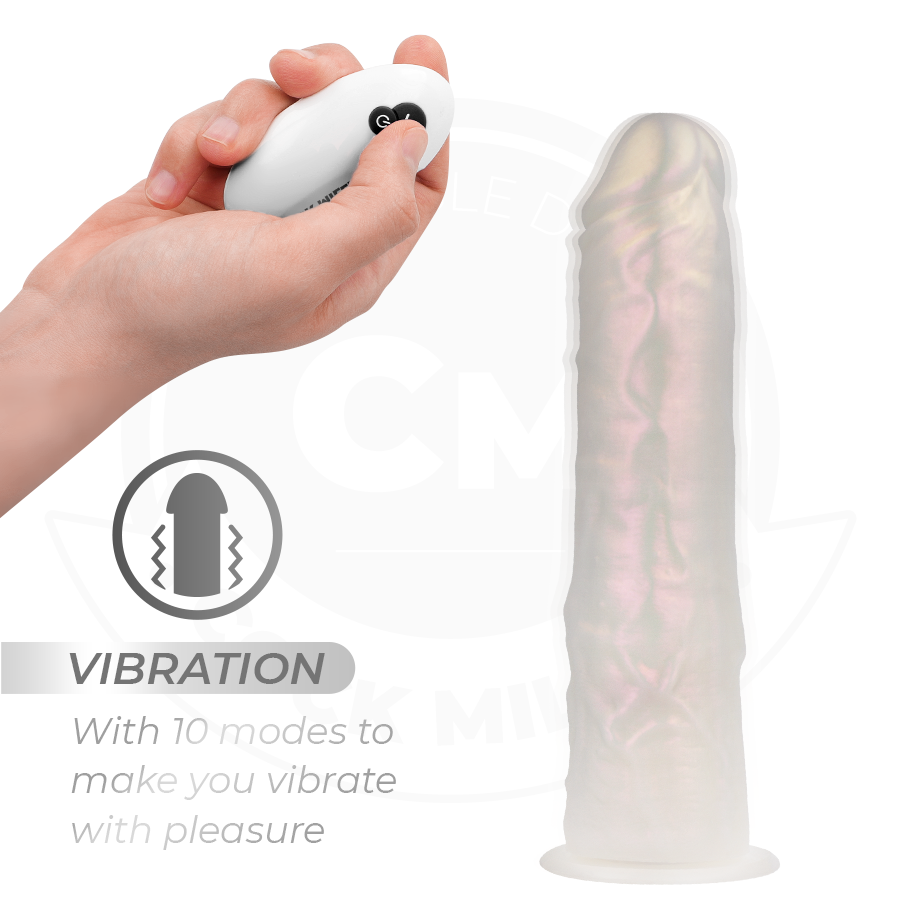 COCK MILLER dildo med sugkopp, ljus och vibration 19,5 cm