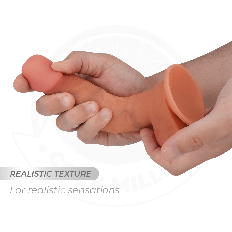 Hyperrealistisk artikulerbar dildo 17,8 cm