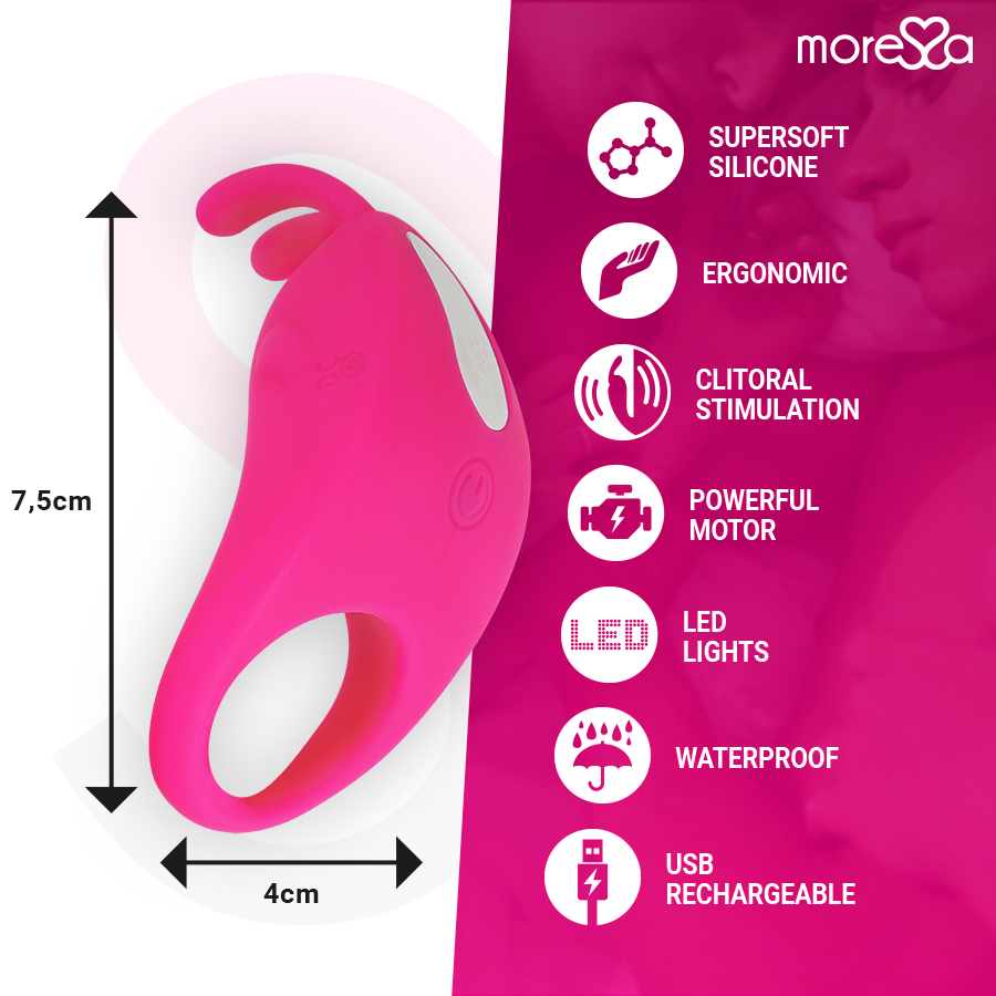 Moressa Brad premium silikon vibrator rosa