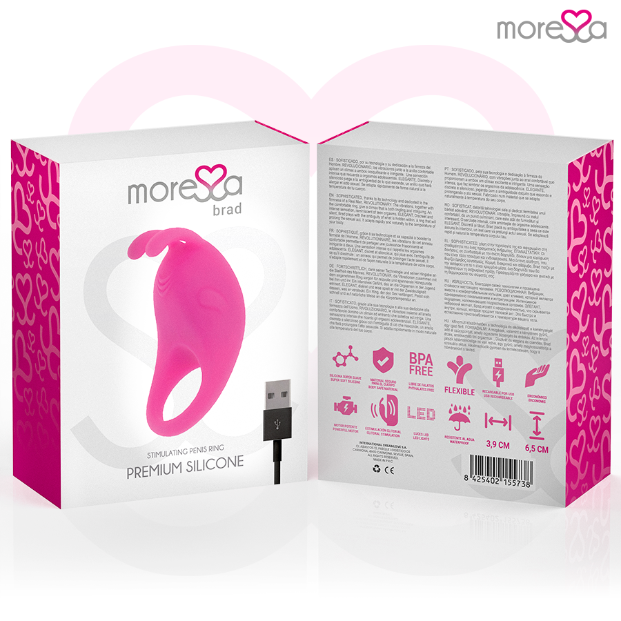 Moressa Brad premium silikon vibrator rosa