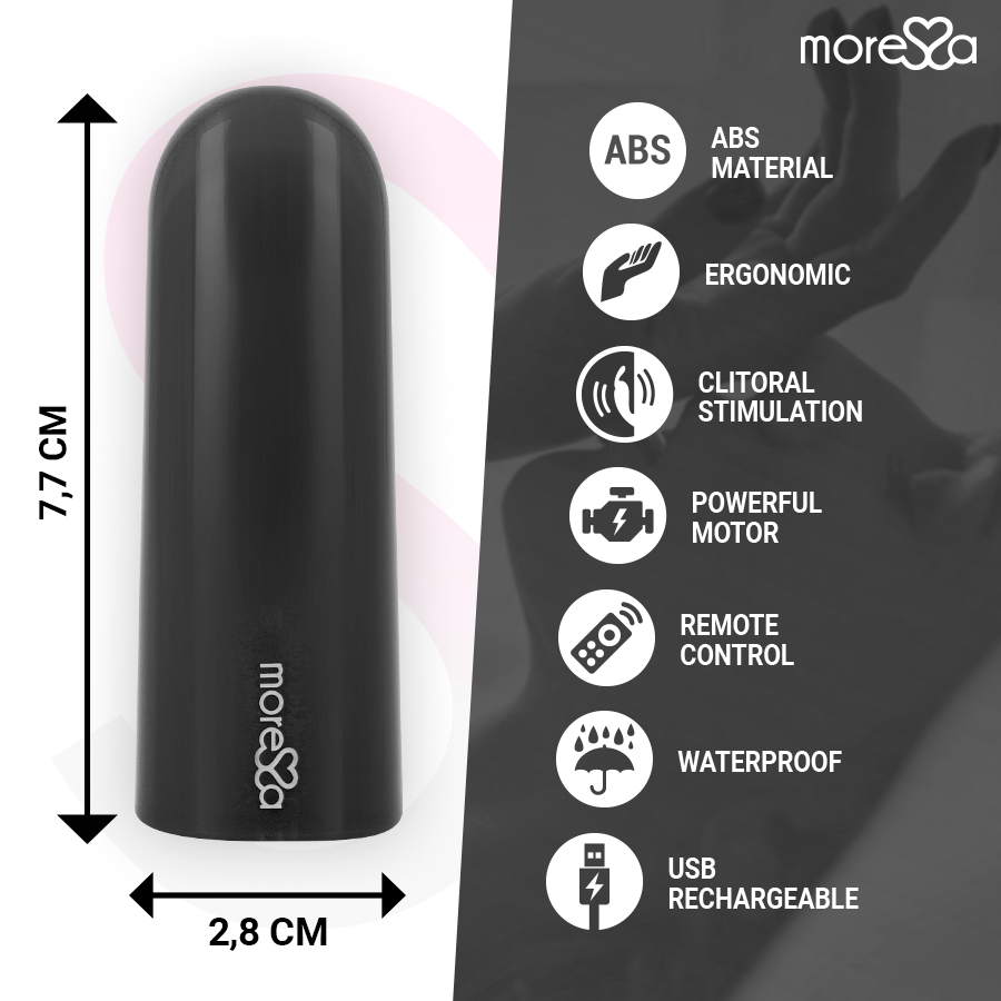 Fjärrkontrollsvibrator Nix i svart från MORESSA