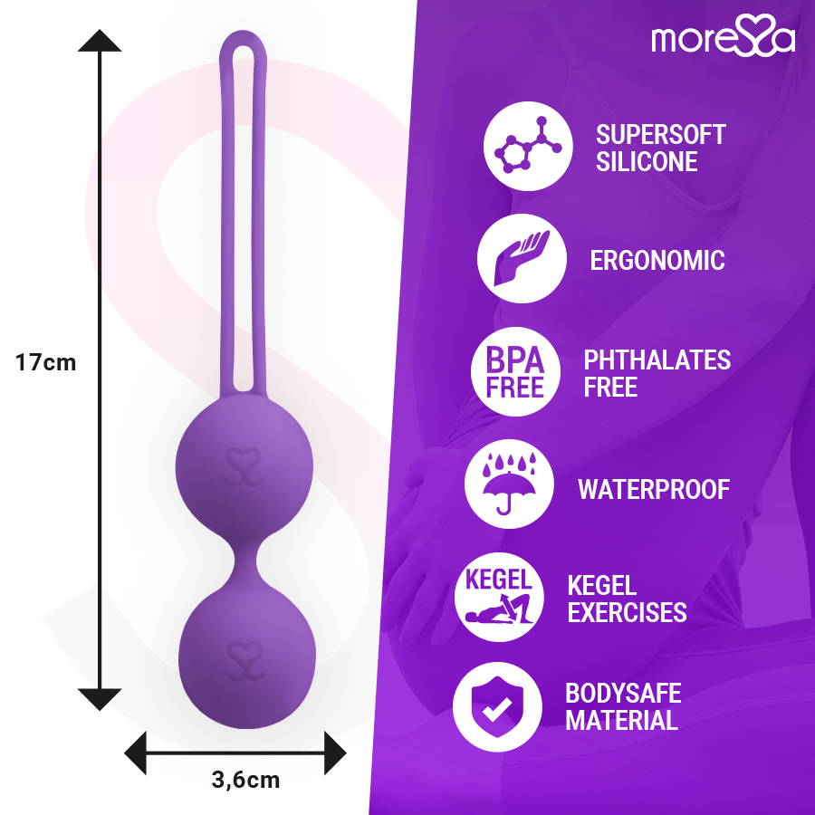 Moressa OSIAN TRE premium lila silikonbollar