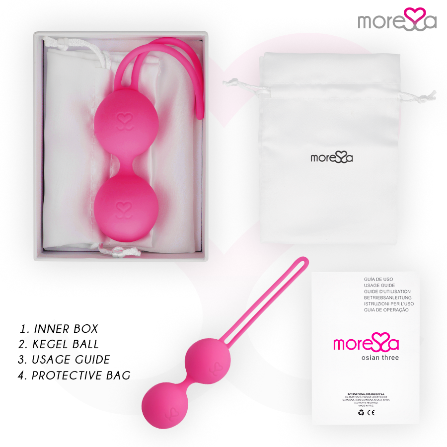 Moressa OSIAN TRE premium silikonbollar i rosa