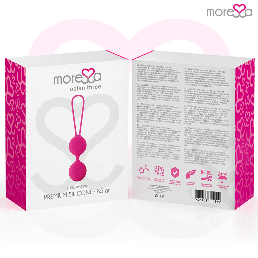 Moressa OSIAN TRE premium silikonbollar i rosa