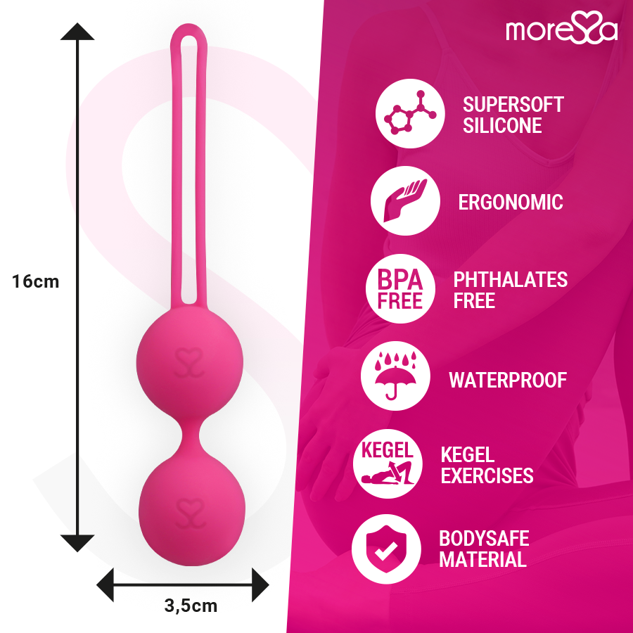 Moressa OSIAN TWO premium silikonbollar i rosa