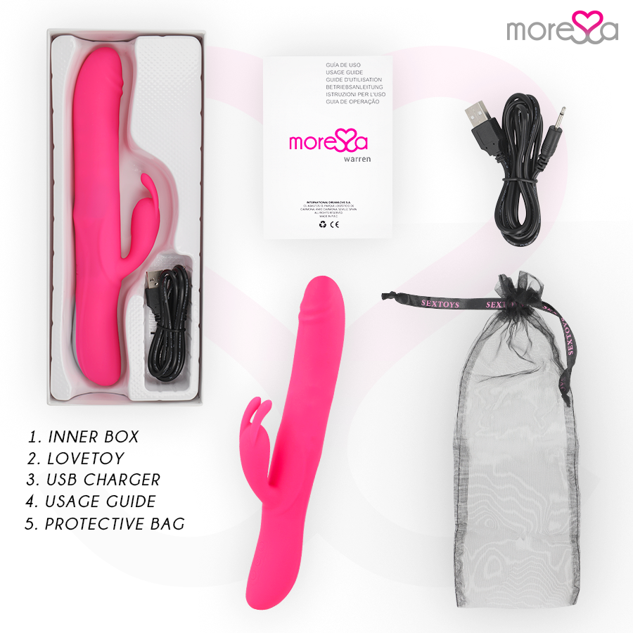 MORESSA WARREN Premium uppladdningsbar silikon vibrator