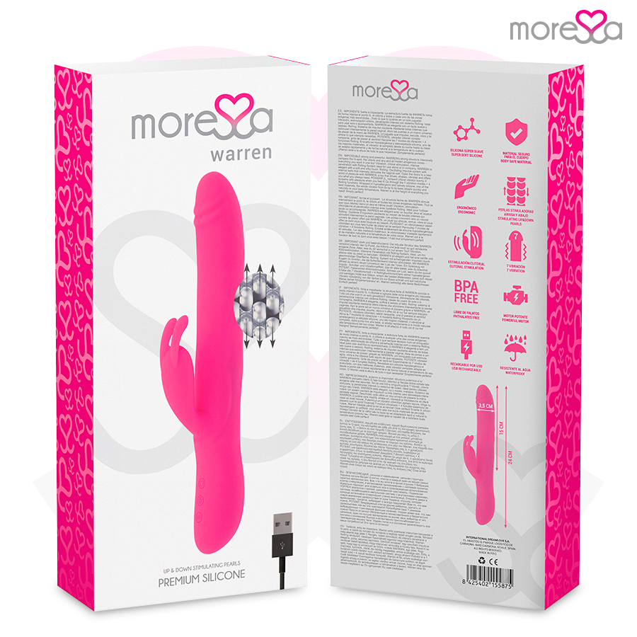 MORESSA WARREN Premium uppladdningsbar silikon vibrator