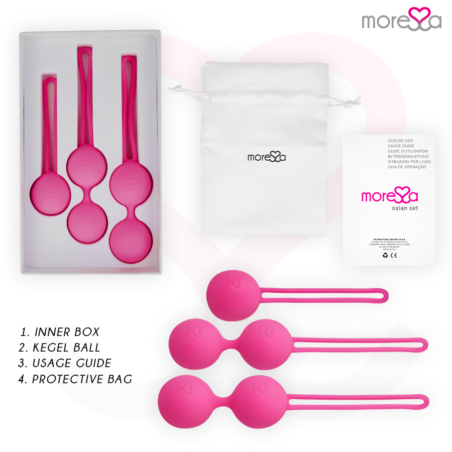Moressa OSIAN Set i premium silikon i rosa färg