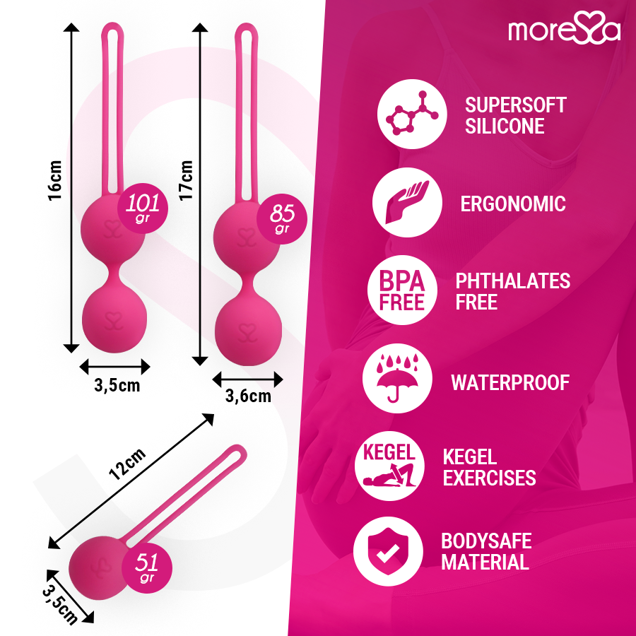 Moressa OSIAN Set i premium silikon i rosa färg