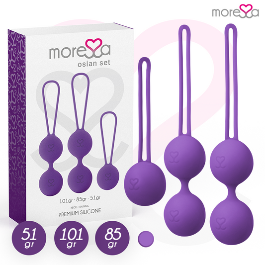 Moressa OSIAN Set i lila silikon för bäckenbottenträning