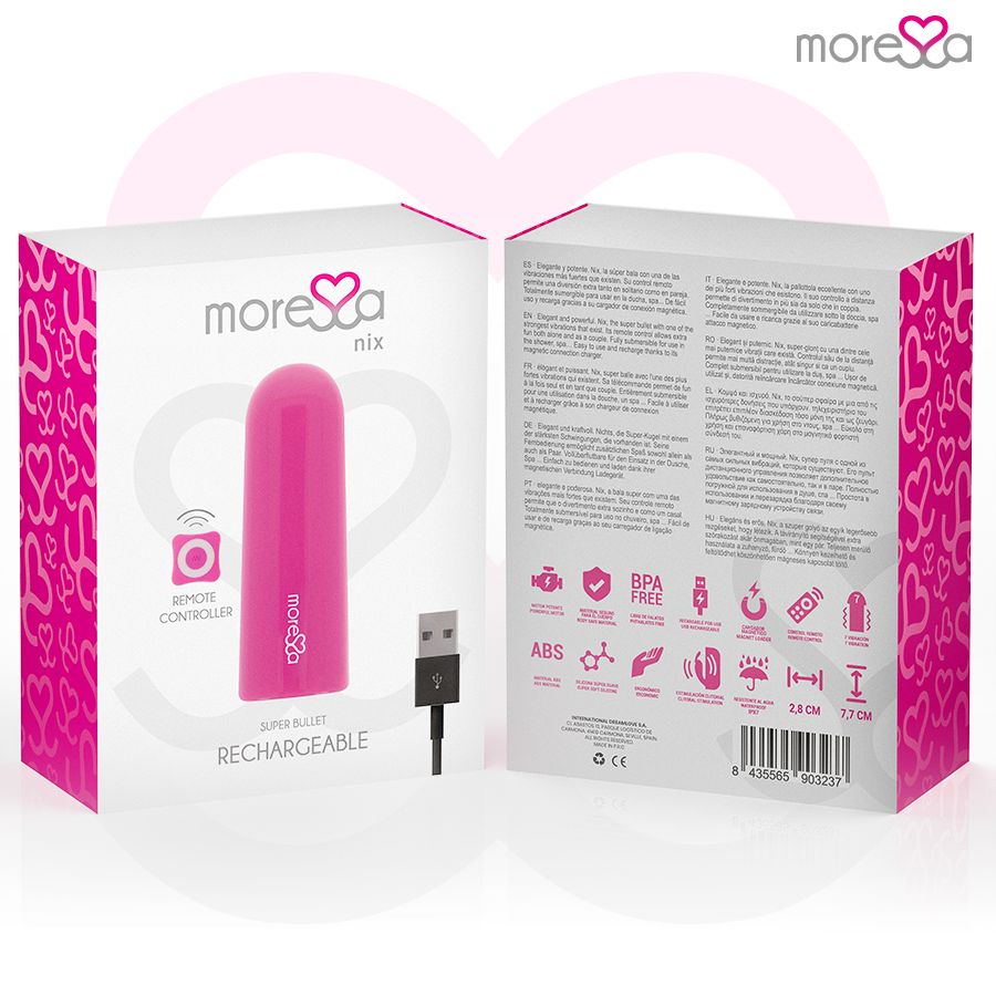 MORESSA Nix vibrator med fjärrkontroll i rosa
