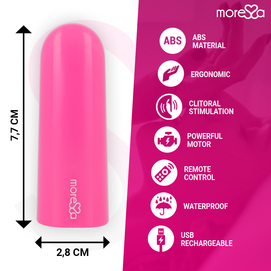 MORESSA Nix vibrator med fjärrkontroll i rosa