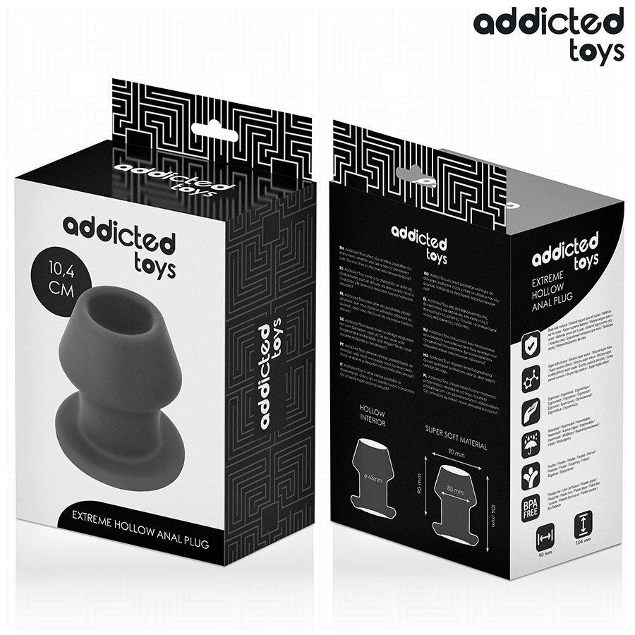 Addicted Toys Extreme Hollow Anal Plug i silikon, storlek L