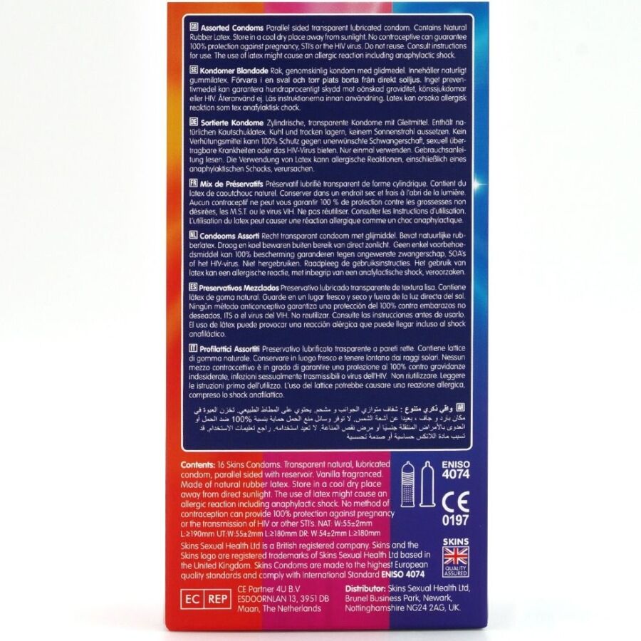 SKINS Assorterande Premiumkondomer 16-pack