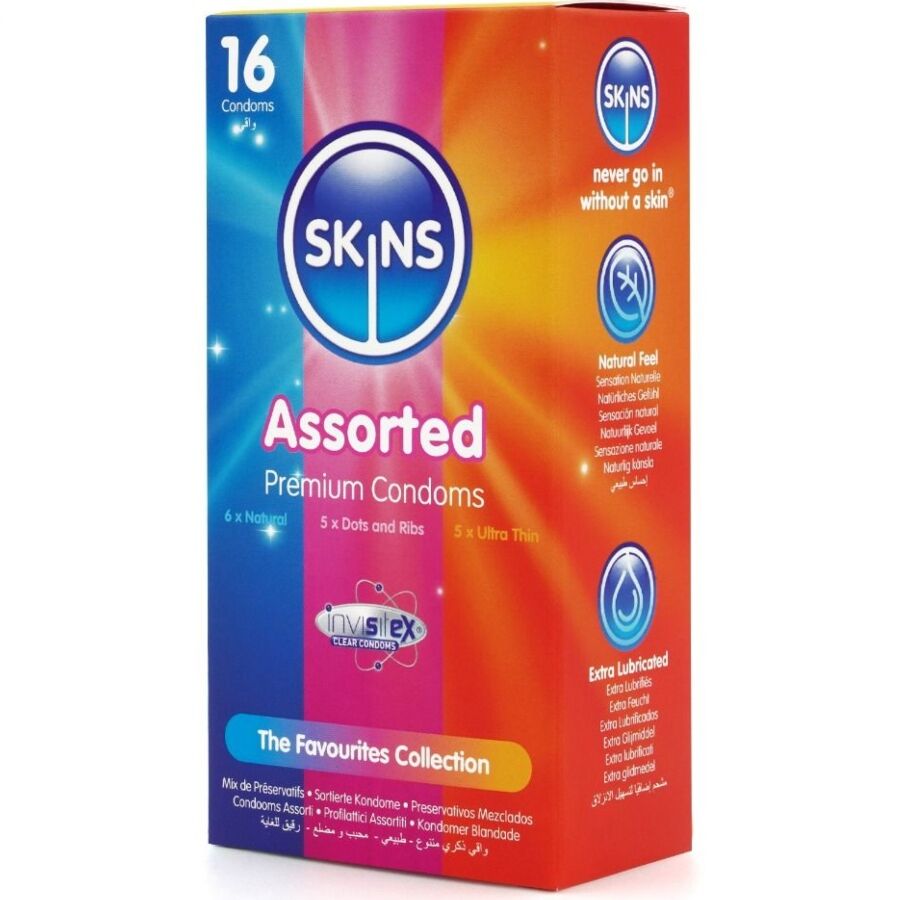 SKINS Assorterande Premiumkondomer 16-pack