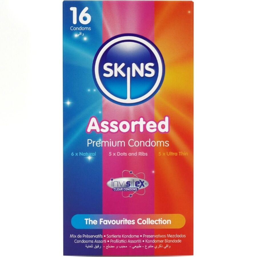 SKINS Assorterande Premiumkondomer 16-pack