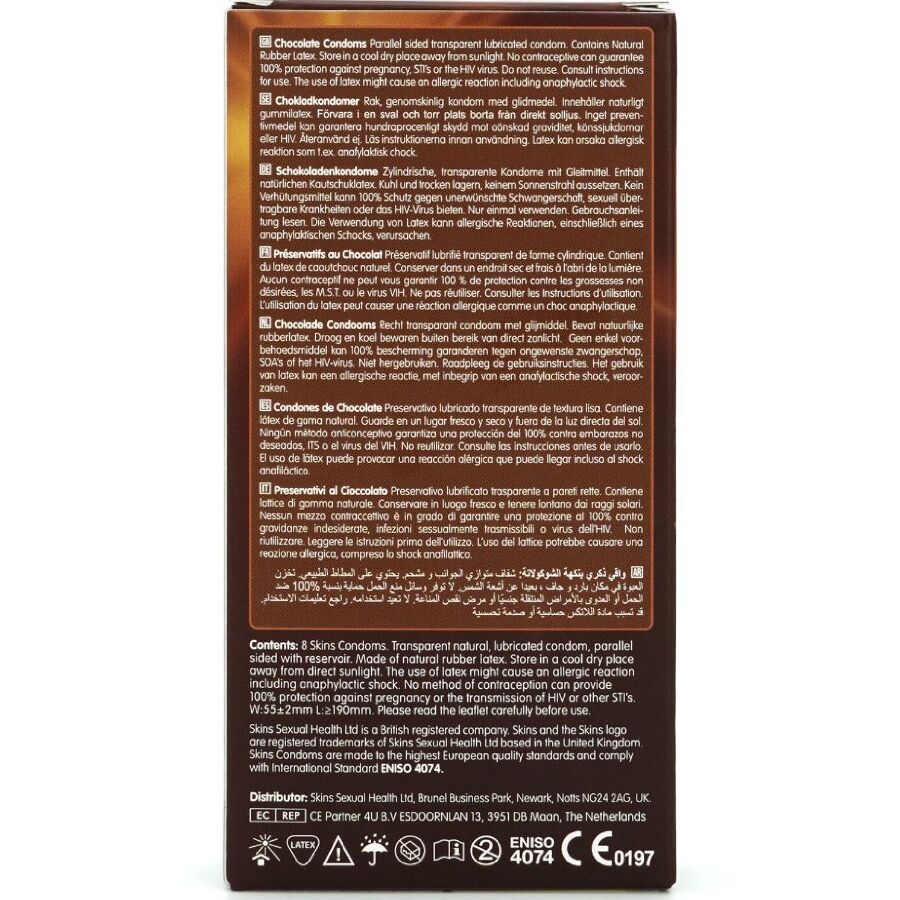SKINS choklad premium kondomer i 8-pack