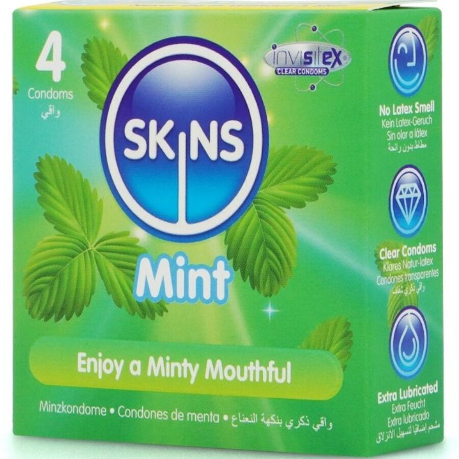 SKINS Mint Premium kondomer pack om 4 stycken