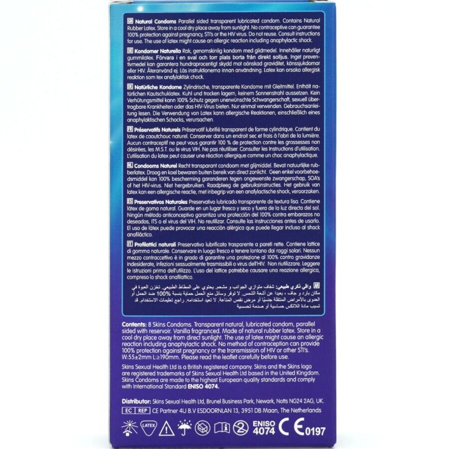 SKINS Natural Premium Kondomer Pack 8