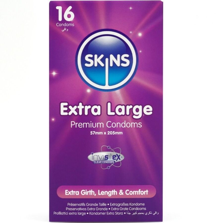 SKINS Extra Large Premium Kondomer 16-pack