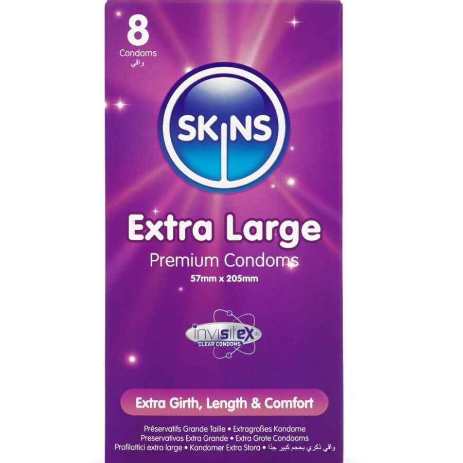 Skins Extra Large Premium Kondomer Pack 8