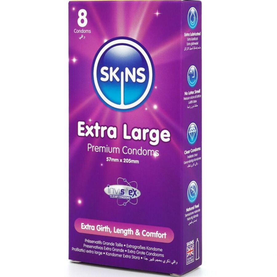 Skins Extra Large Premium Kondomer Pack 8