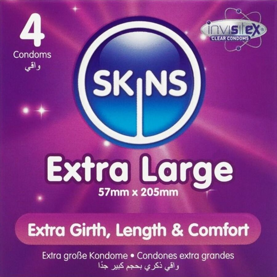 SKINS Extra Large Premium Kondomer Pack 4