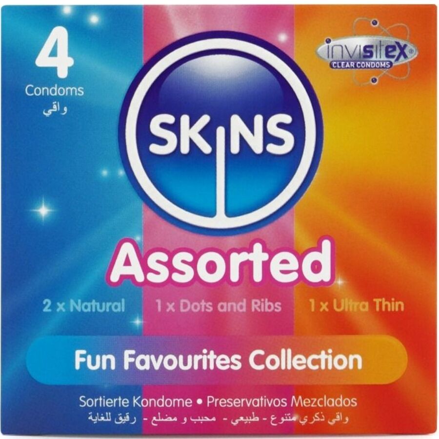 SKINS assorterade premiumkondomer i pack om 4