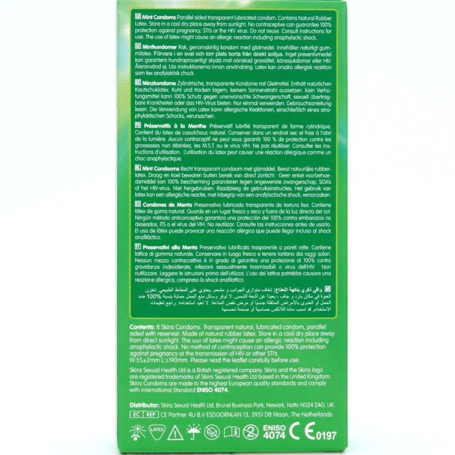 SKINS Mint Premium Kondomer 8-pack