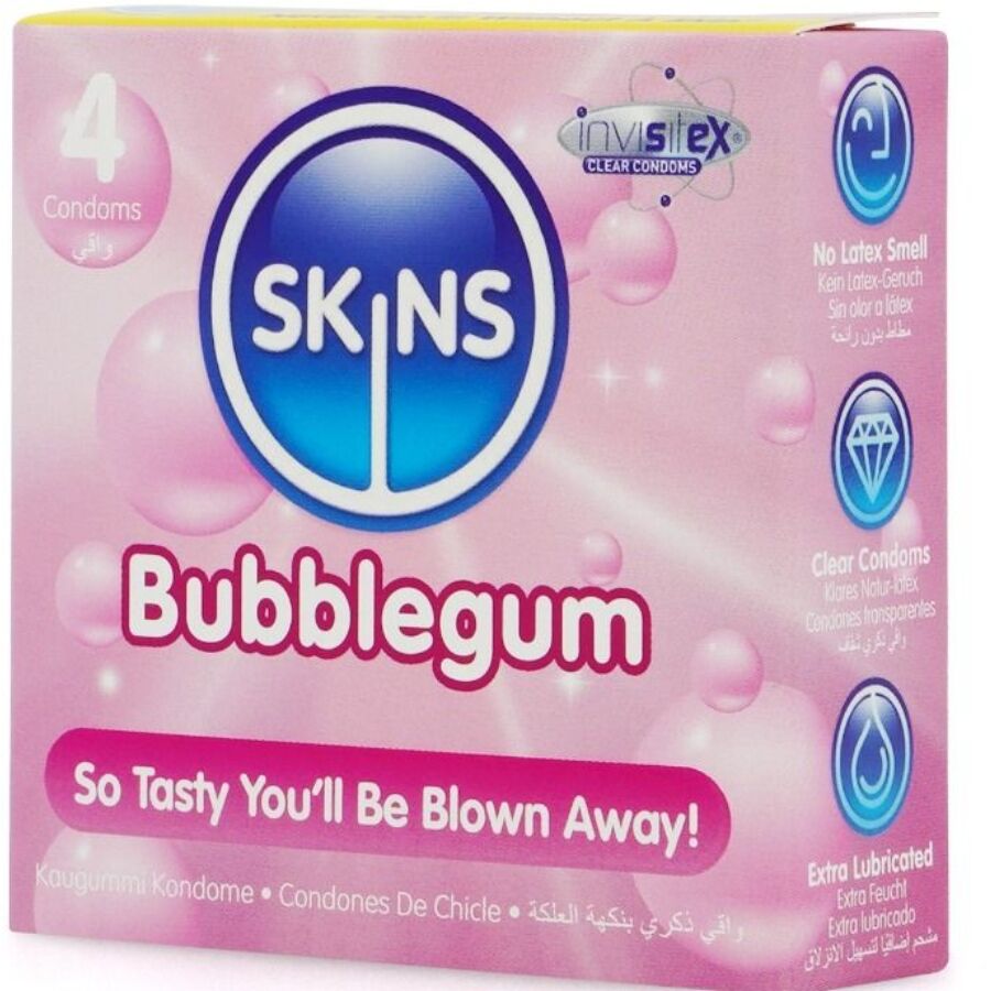 SKINS Bubbelgum Premium Kondomer 4-pack