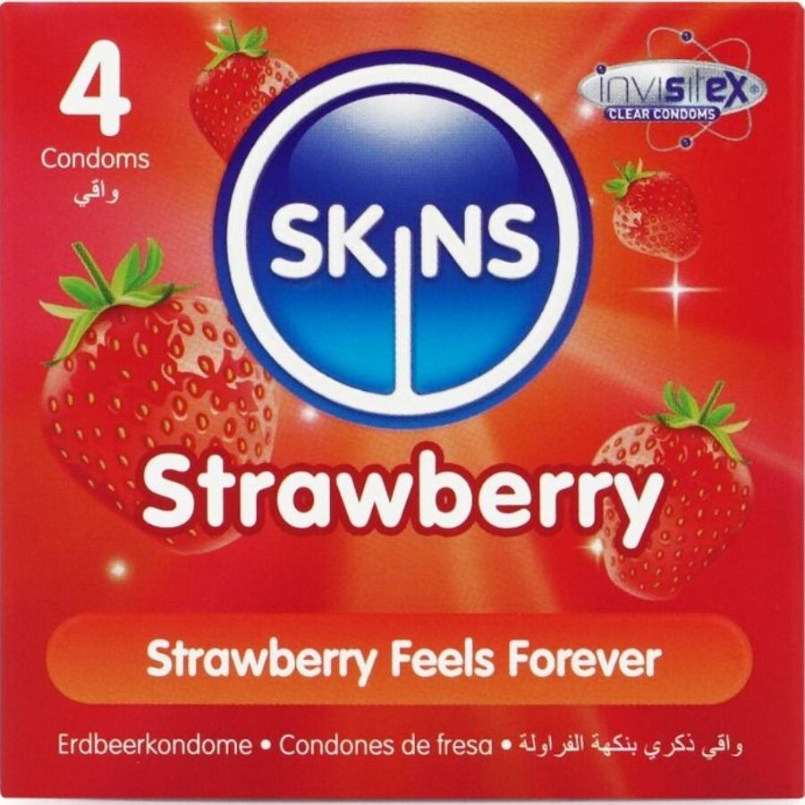 SKINS Jordgubb Premium Kondomer 4-pack