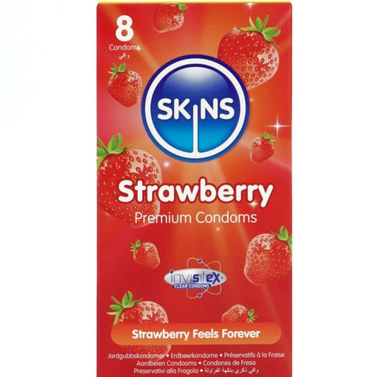 SKINS Jordgubb Premium Kondomer 8-pack