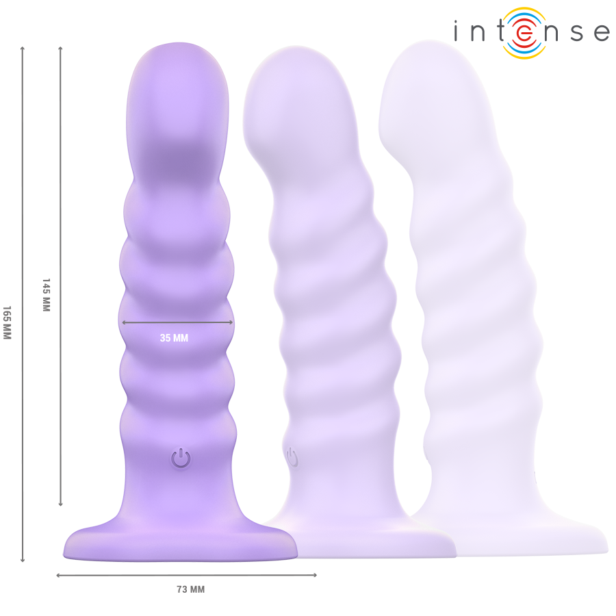 INTENSE - BRENDA VIBRATOR STORLEK M SPIRAL DESIGN 10 VIBRATIONER LILA FJÄRRKONTROLL