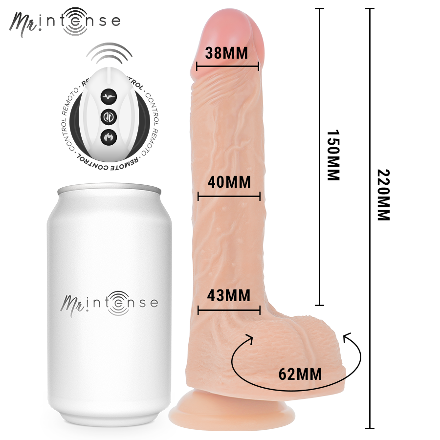 MR INTENSE BROSNAN realistisk dildo med vibration 22 cm