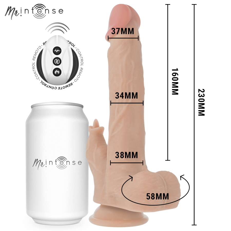 MR INTENSE REDFORD dildo med vibration och fjärrkontroll