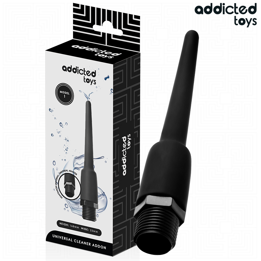 Addicted Toys analrengöring med universaladapter