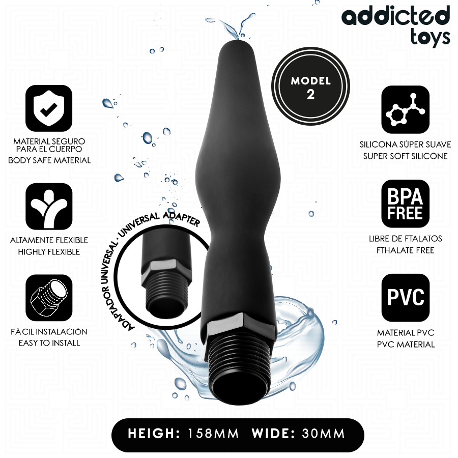 ADDICTED TOYS - ANAL CLEANER MED UNIVERSALADAPTER MODEL 2