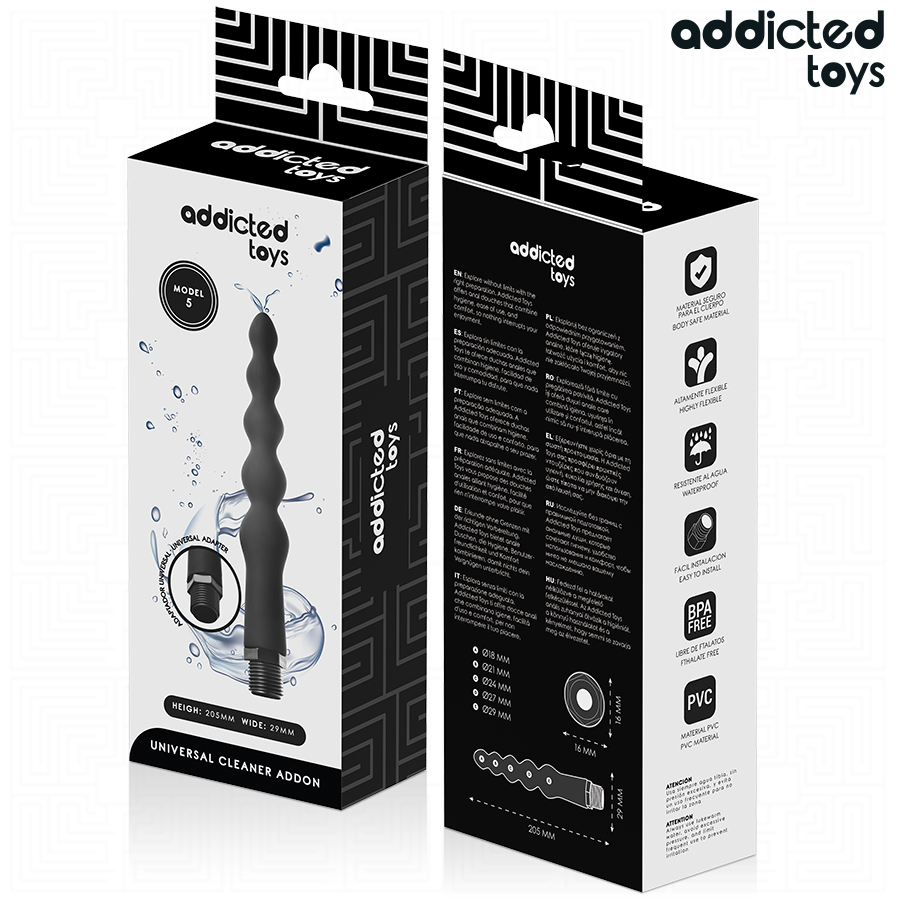 Addicted Toys analrengöring med universell adapter modell 5