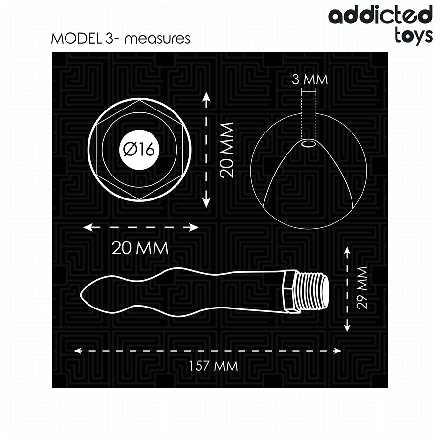 Addicted Toys analrengöring med universell adapter modell 3
