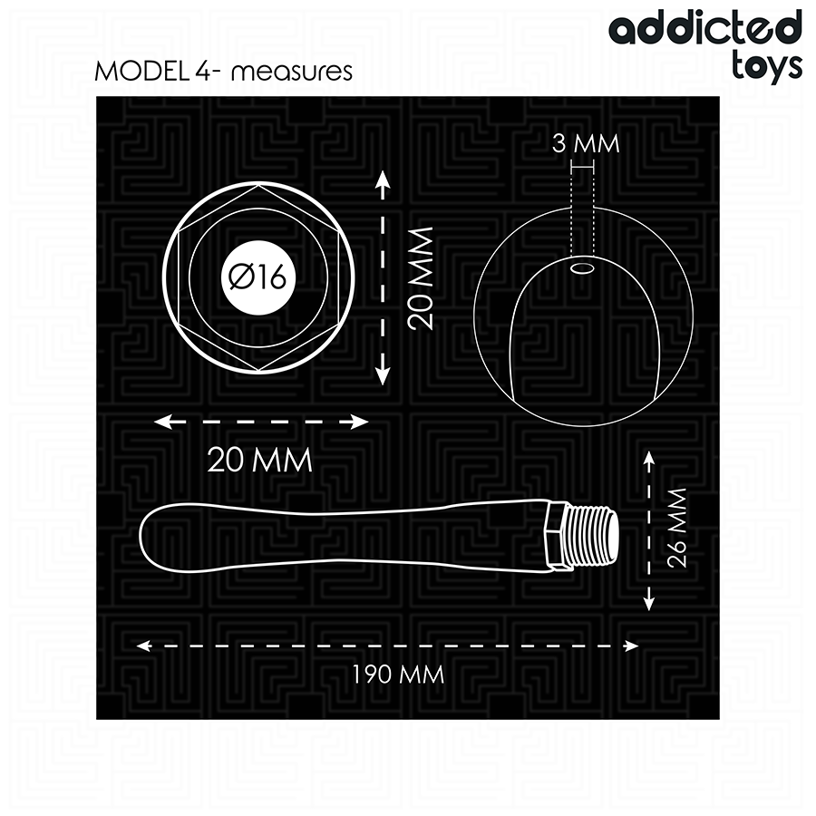 Addicted Toys analrengöring med universaladapter Modell 4