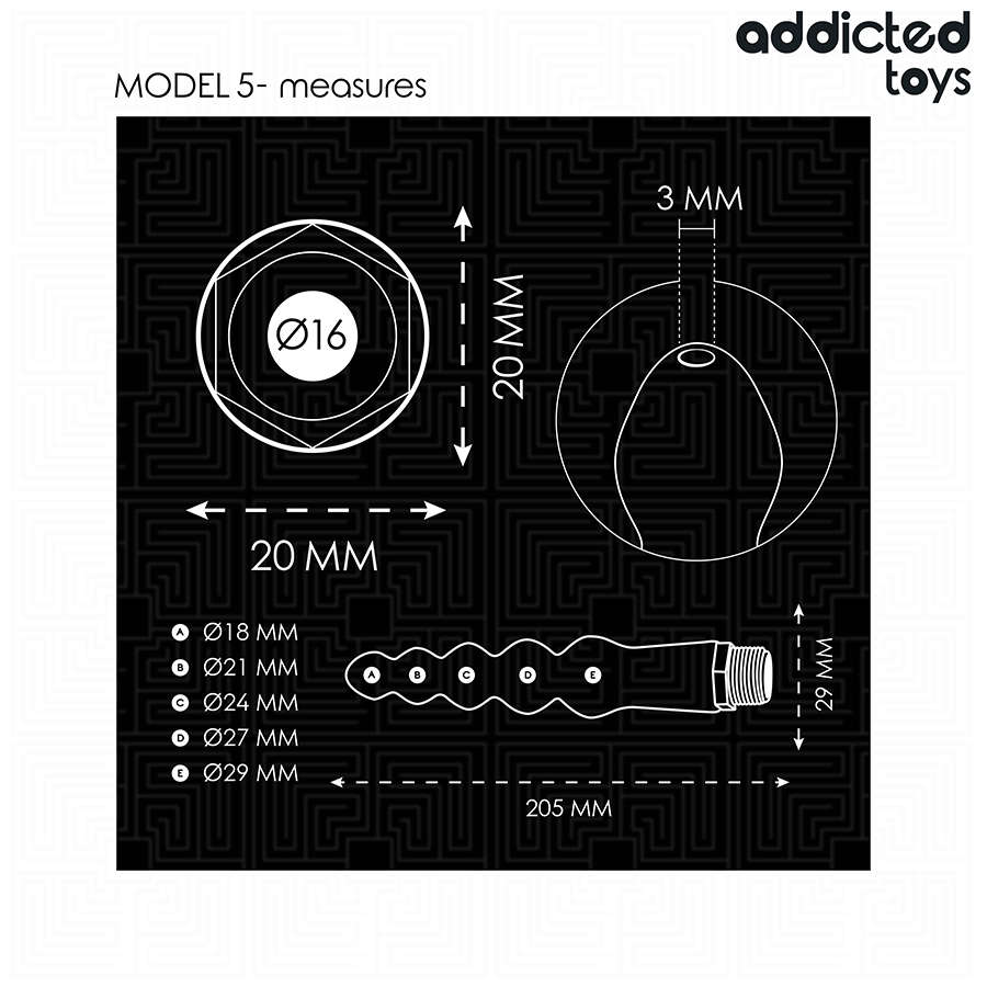 Addicted Toys analrengöring med universell adapter modell 5