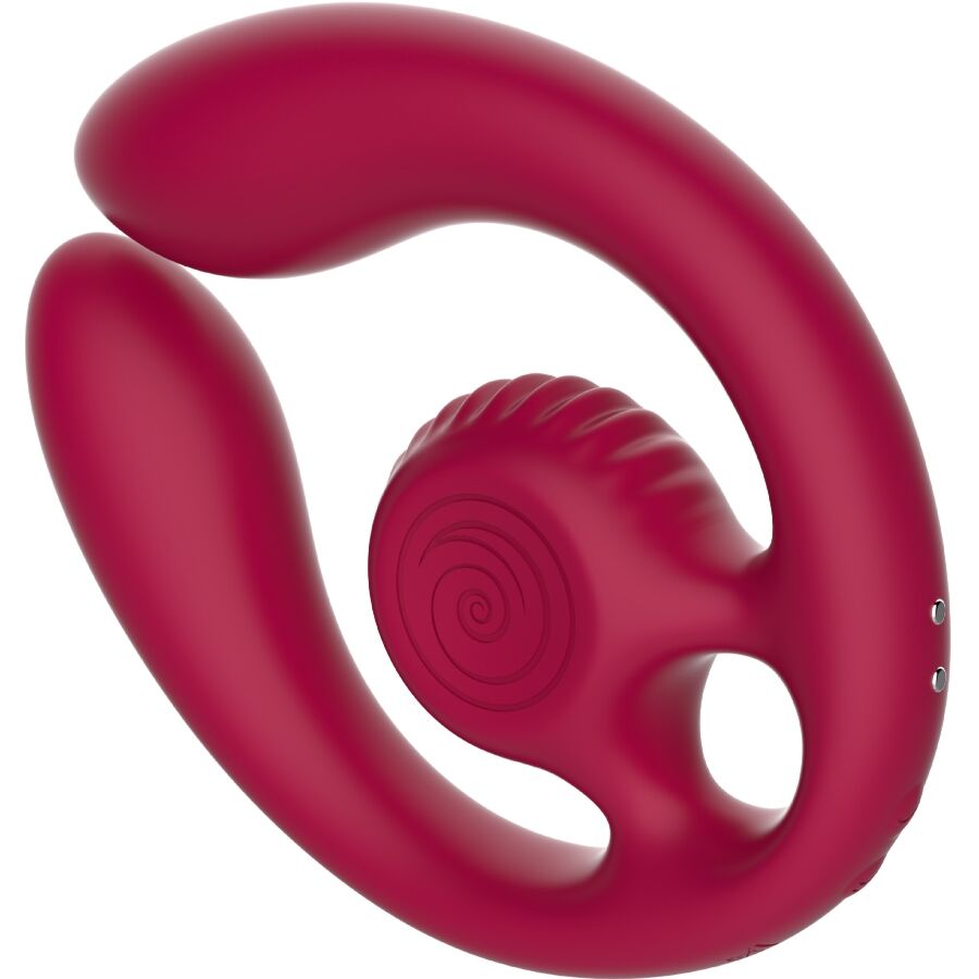 Snail Vibe GIZI Duo parstimulator med fjärrkontroll i burgundy