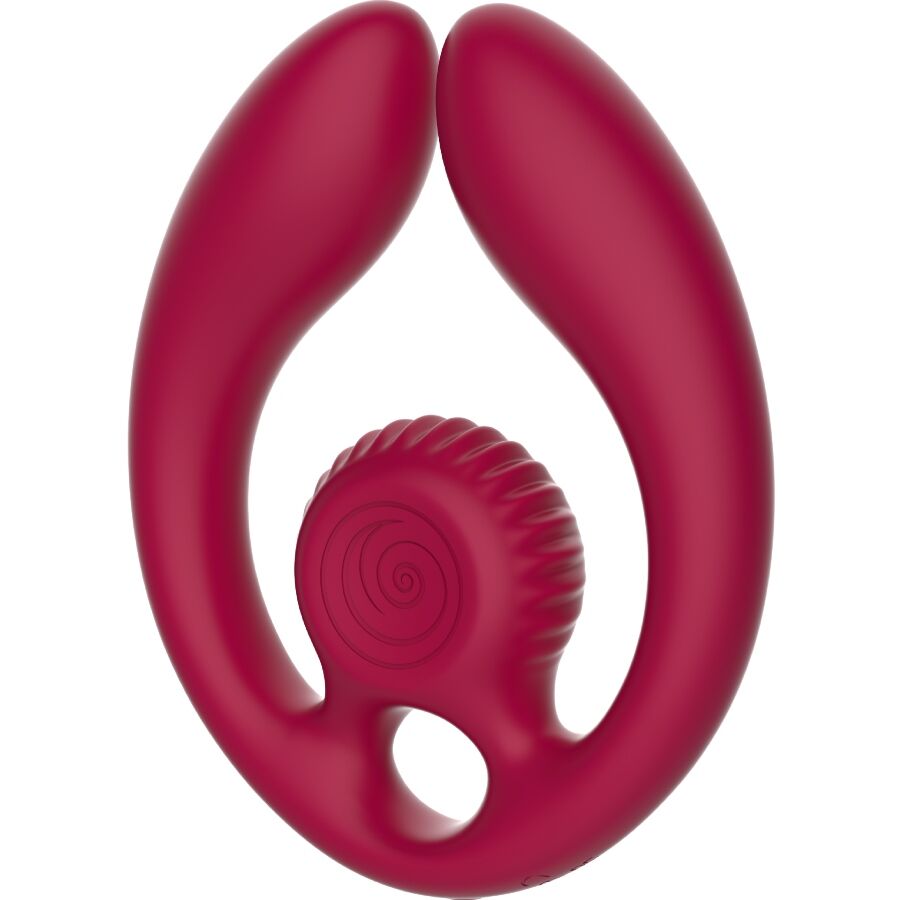 Snail Vibe GIZI Duo parstimulator med fjärrkontroll i burgundy