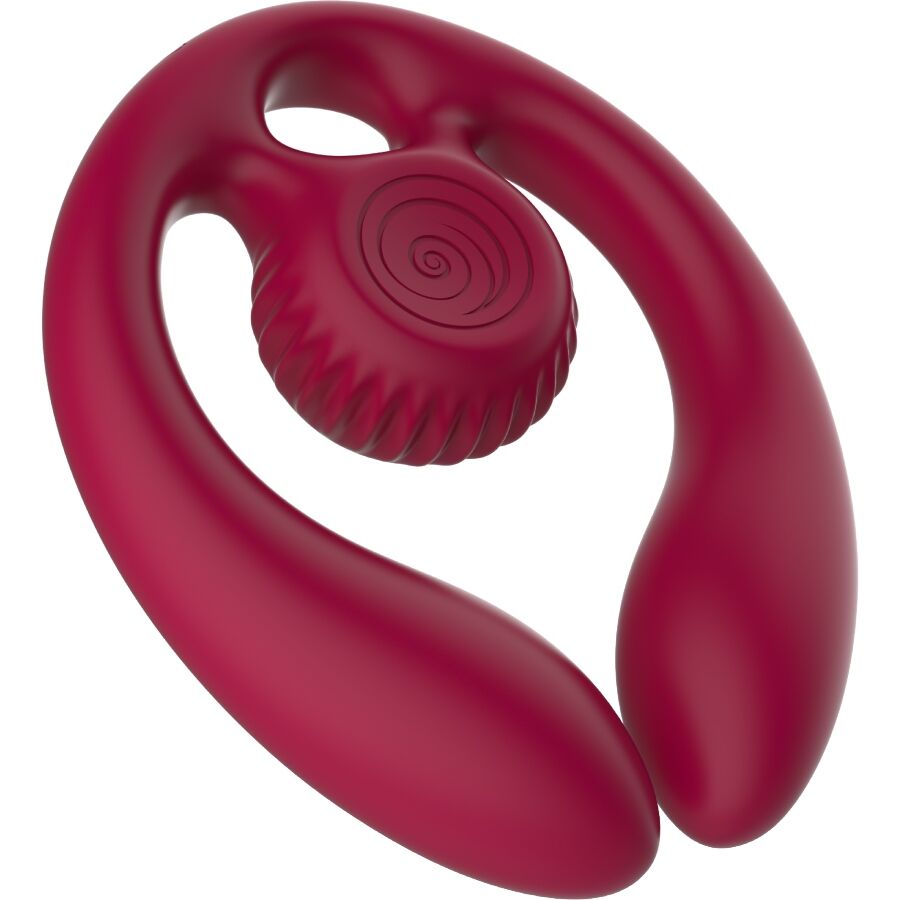 Snail Vibe GIZI Duo parstimulator med fjärrkontroll i burgundy